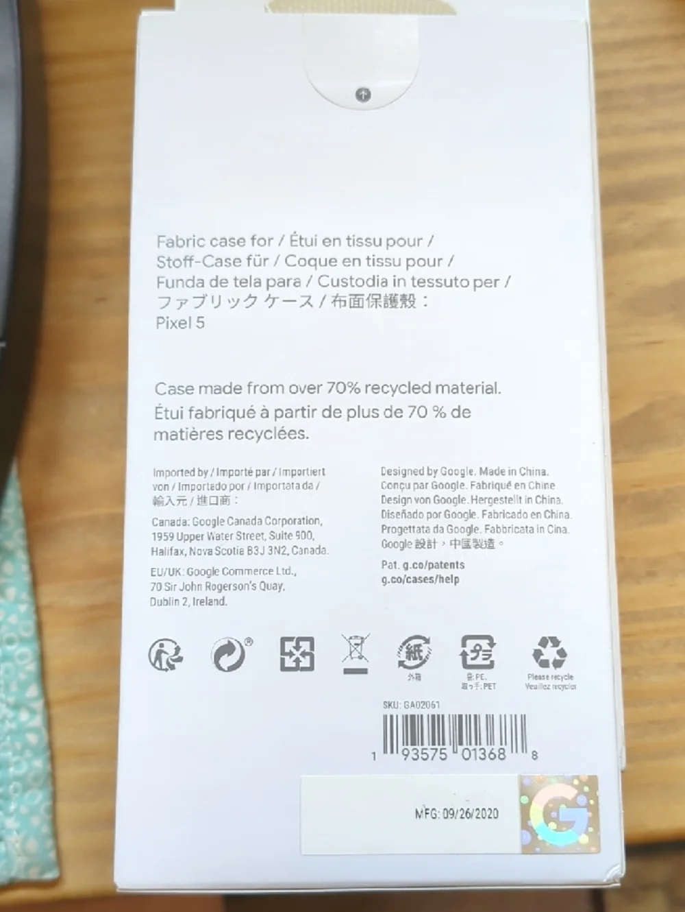 google Pixel 5 Cellphone and Case